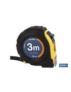 Flexómetro Protec. Goma 19mm X 3mts