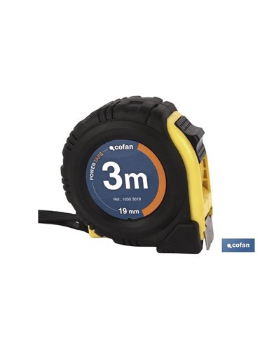 Flexómetro Protec. Goma 19mm X 3mts