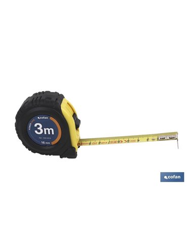Flexómetro Protec. Goma 19mm X 3mts