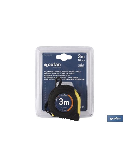 Flexómetro Protec. Goma 19mm X 3mts