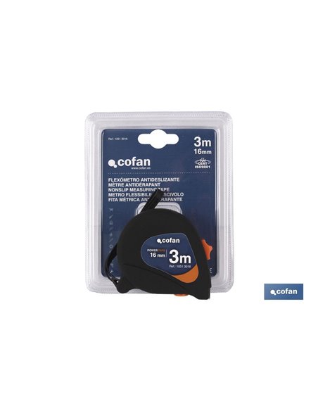 Flexómetro Antideslizante 16mm X 3 Mts