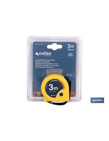 Flexómetro Standard 19mm X 5 Mts