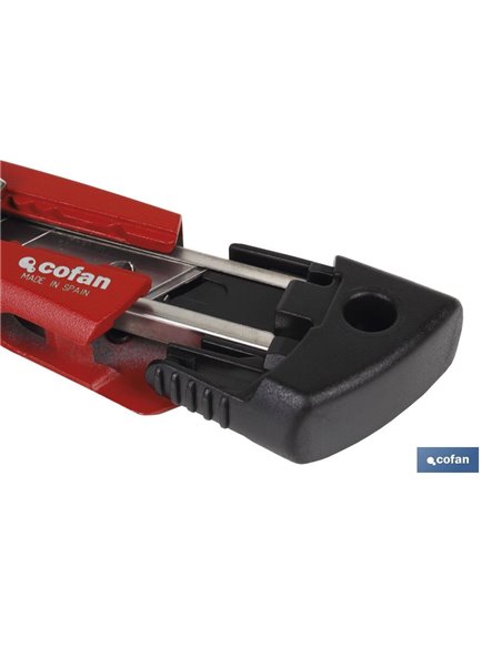 Cutter Hoja Partible 18mm Cuerpo Zamak