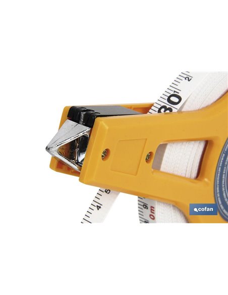 Cinta Métrica Fibra Vidrio Con Mango 30m