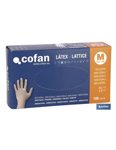 Caja 100 unidades Guantes De Latex T - S