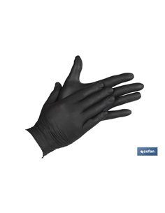 Caja 100 unidades Guantes De Nitrilo Negro T - L