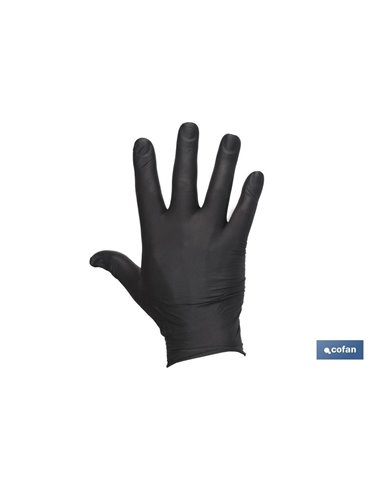 Caja 100 unidades Guantes De Nitrilo Negro T - S
