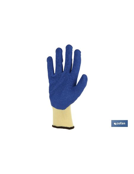 Blíster De Guante De Látex Rugoso Azul Talla 9