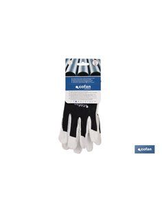 Blíster De Guante De Piel Vacuno, Dorso De Tela Y Velcro  Talla 9  2