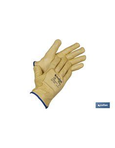 Blíster De Guante De Piel Vacuno Extra Con Borreguito Talla 10