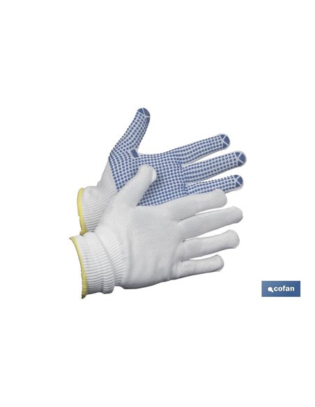 Blíster De Guante 100 % De Nylon Con Puntos De Pvc Talla 10