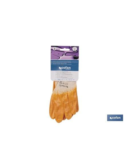 Blíster De Guante De Nitrilo Amarillo Talla 9