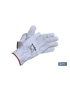 Blíster De Guante De Serraje Gris Talla 9