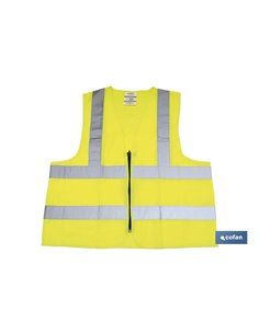Chaleco Amarillo Con Cremallera T-L