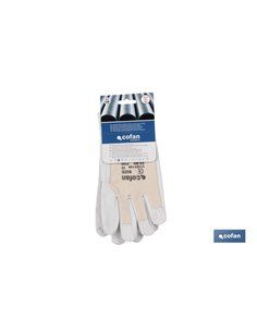 Blíster Guante De Piel Vacuno Dorso Descubierto Talla 9 2