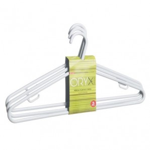 Cabide para camisas de plástico Oryx 410 mm. (Pacote 3 peças)
