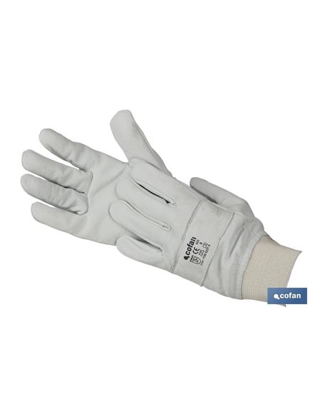 Guante Ajustable De Piel De Flor Vacuno Reforzado Talla 11