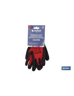Guante Impregnado Sandy Coated Rojo/Negro Talla 7 2