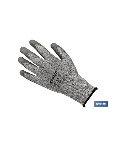 Guante Anticorte Impregnado Pu Gris T-11