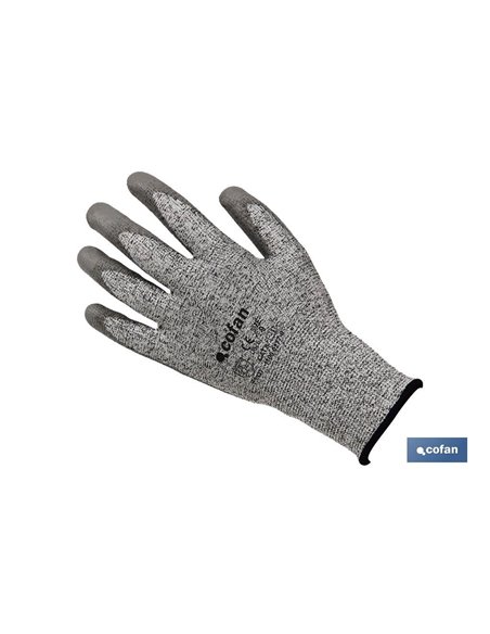 Guante Anticorte Impregnado Pu Gris T-11