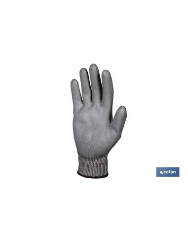 Guante Anticorte Impregnado Pu Gris T-9