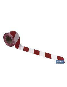 Cinta Balizamiento Roja/Blanca  80mm X 200mts 2
