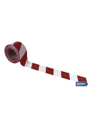 Cinta Balizamiento Roja/Blanca  50mm X 100mts