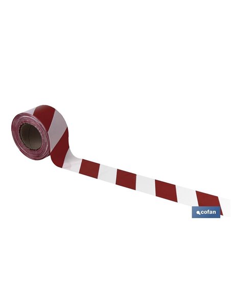 Cinta Balizamiento Roja/Blanca  50mm X 100mts