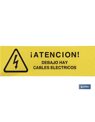 Cinta Balizamiento Cables Electricos 150mmx250mts