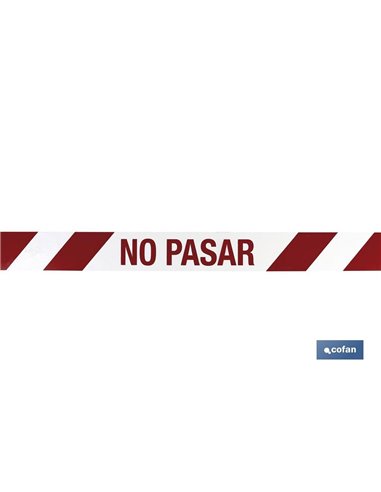 Cinta Balizamiento No Pasar  80mmx100mts