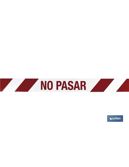 Cinta Balizamiento No Pasar  80mmx100mts