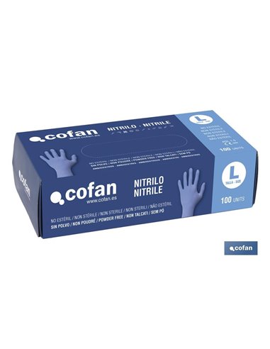 Caja 100uds. Guantes De Nitrilo Azul Clase Ctallam