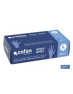 Caja 100uds. Guantes De Nitrilo Azul Clase Ctallas 2