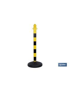 Poste Y Base Para Cadena (Amar/Negro) 1m