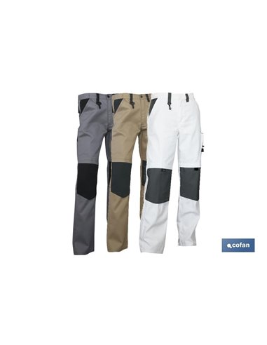 Calça de Trabalho Lenoir 280gms/M Bege-Preto T-42
