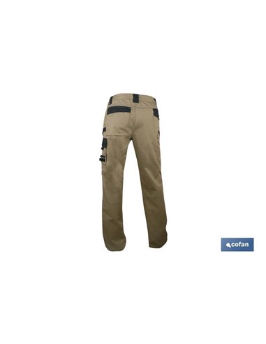 Pantalon Trabajo Lenoir 280gms/M Beis-Negro T-62