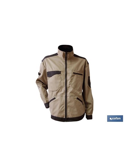 Chaqueta Trabajo Benz 280gms/M Beis-Negro T-S