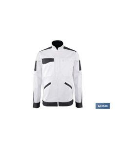 Chaqueta Trabajo Benz 280gms/M Blanco-Negro T-M 2