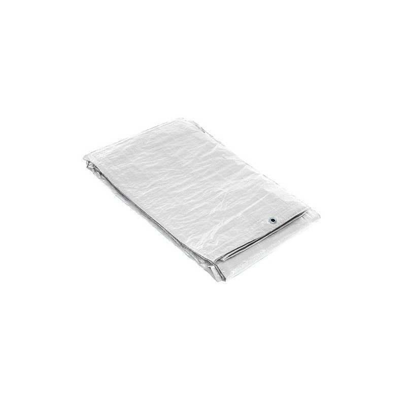 Lona Impermeable Blanca Con Ojetes Metálicos 6 x 12 metros (Aproximadamente)