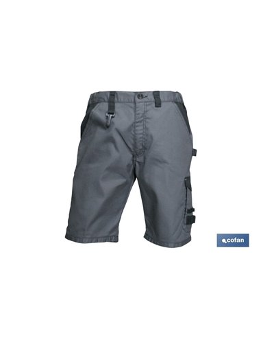 Bermudas De Trabajo Poulsen 280gms/M Gris-Negro T-64