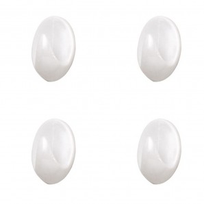 Cabide Pequeno Oryx Branco (Blister 4 Unidades) Adesivo