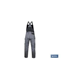 Peto Tirantes De Trabajo Sinjou 280gms/M Gris-Negro T-S 2