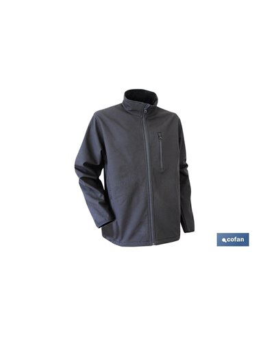 Chaqueta Soft Shell Negra Lister 340g/M Talla S