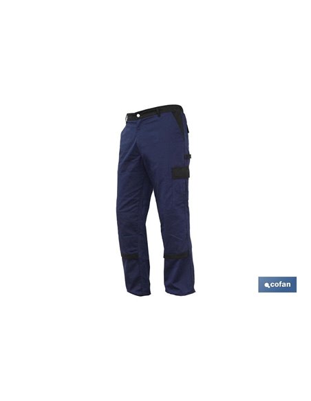 Pantalon Trabajo Flexible Jano Slim Fit Marino/Negro T-38