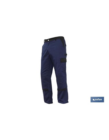 Calça de Trabalho Flexível Jano Regular Fit Mar/Preto T-48