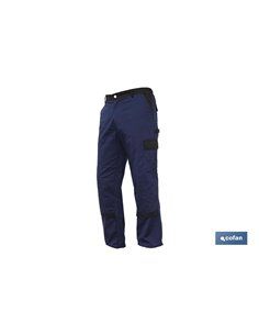 Pantalon Trabajo Flexible Jano Regular Fit Mar/Negro T-58
