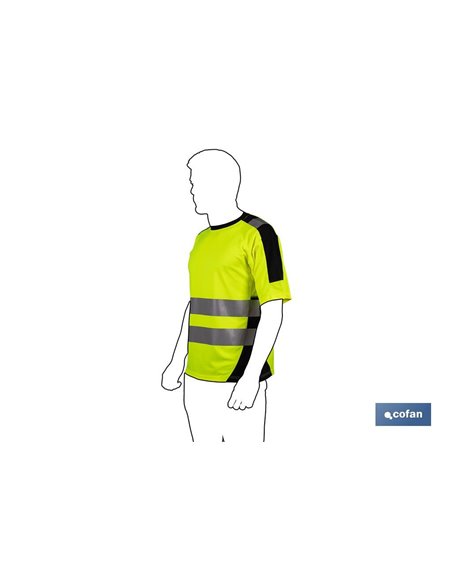 Camiseta De Alta Visibilidad Modelo Arturo Amarilla Y Negra Talla Xxxl