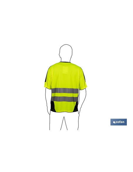Camiseta De Alta Visibilidad Modelo Arturo Amarilla Y Negra Talla Xxxl