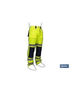 Pantalón De Alta Visibilidad Modelo Sirio Amarillo Y Azul Marino Talla Xl 2