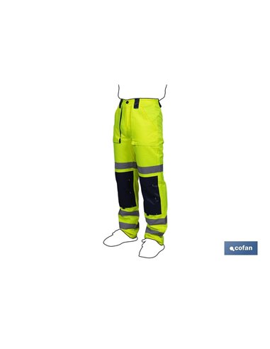Pantalón De Alta Visibilidad Modelo Sirio Amarillo Y Azul Marino Talla Xxxl